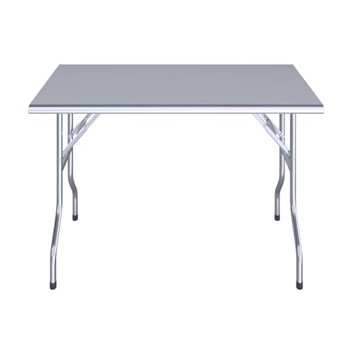 AmGood 24 in. x 48 in. Stainless Steel Open Base Folding Utility Table - size: 24" Deep x 48" Long, style: No Undershelf