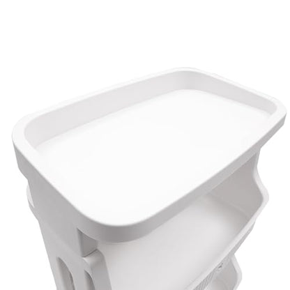 Laundry Basket, Laundry Basket Organizer Sorter Clothes Storage Organizer Shelf Rolling Cart with 4 Wheels, Laundry Hamper Basket Sorter Washing Hamper for Kitchens Bathrooms Bedrooms (4 Tier, White) - style: 4 Tier, White