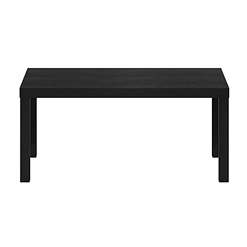 Furinno CLASSIC Coffee Table, Modern Rectangle Printer Stand, Black | 1.8" Triple Thick Tabletop, Toolless Assembly, Side Table, for Living Room, Home Office - color: Black, size: Rectangle