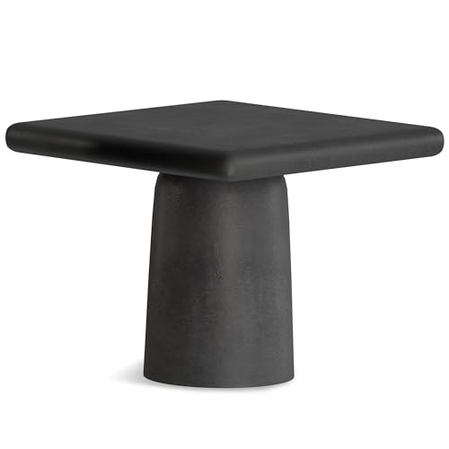 SIMPLIHOME Zachary Coffee Table 2-Piece Set - 42 inch Wide Cast Aluminum Square Living Room Tables in Graphite and Black Nickel, Contemporary Nesting Center Table Set with Flexible Style, Assembled - color: Graphite, Black Nickel, size: 21 inch, style: Ca