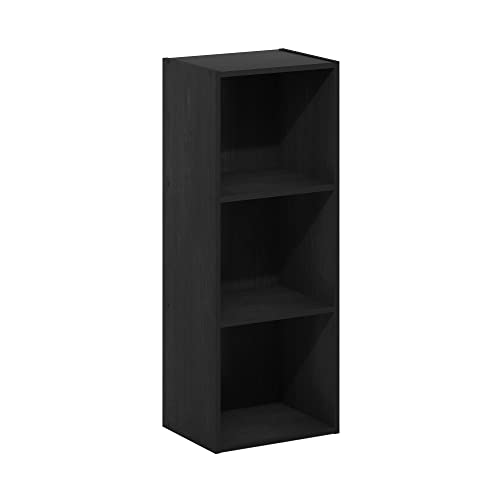 Furinno Pasir 3-Tier No Tool Assembly Open Shelf Bookcase, Blackwood - color: Blackwood, size: 3-Tier Cube No Tool