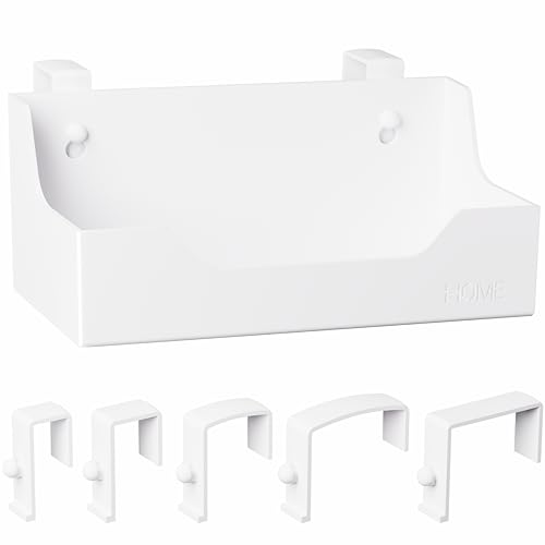 Bedside Caddy Hanging Storage Basket Little Size Plastic Beside Shelf Hang-on Storage Organizer for Collage Dorm Bunk Bed,Changing Table - Bedroom Essentials for Phone,Mini Speaker,Tissues (White) - color: White