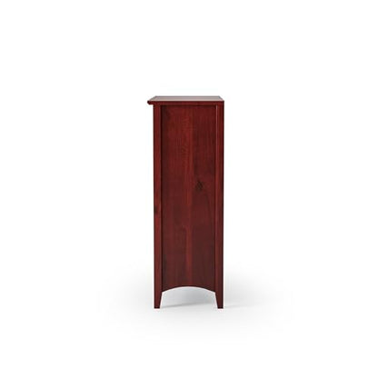 Camaflexi Shaker Style 3 Shelf Bookcase/Solid Wood / 36" High/Adjustable Shelving/Closed Back/Display Bookshelf for Living Room, Bedroom, Home and Office, Red Garnet Stain - color: Red Garnet Stain, size: 36"
