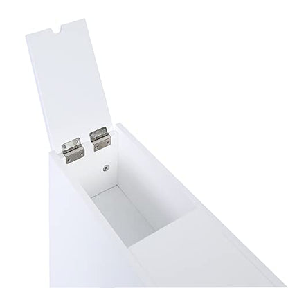 Spirich Slim Bathroom Storage Cabinet, Free Standing Toilet Paper Holder, Bathroom Cabinet Slide Out Drawer Storage, White - color: White