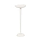 Kate and Laurel Alessia Modern Decorative Metal Drink Table, 8 x 8 x 22, White, Transitional Round Cast Aluminum Pedestal Plant Stand with Rough Texture and Wavy Scalloped Edge - color: White