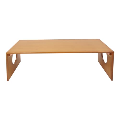 Folding Coffee Table Foldable Low Coffee Table Rectangular Bamboo Floor Table Desk with Large Load-Bearing Capacity for Tatami Home, Office, Living Room (39.3 * 14.5 * 11.8in) - size: 39.3*14.5*11.8in