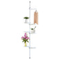 Plant Stand Indoor, 6-Tier Tension Rod Hanging Plant Stand Adjustable Flower Display Rack with 6 Trays Space Saver Corner Plant Poles Floral Pot Hanger Shelf for Displaying Flowers and Potted