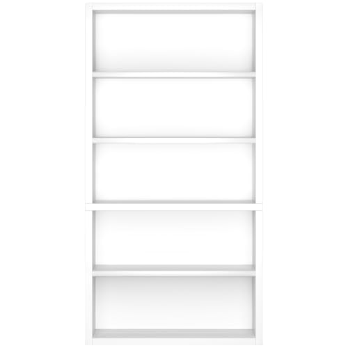 furtble 5 Tier Bookshelf with Open Storage Shelf, 60 Inch Tall Wooden Bookcase, Sturdy Modern Display Storage Shelf for Living Room, Home Office, Study, White - size: 5-Tier-30.7W