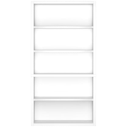 furtble 5 Tier Bookshelf with Open Storage Shelf, 60 Inch Tall Wooden Bookcase, Sturdy Modern Display Storage Shelf for Living Room, Home Office, Study, White - size: 5-Tier-30.7W