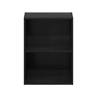 Furinno Luder Bookcase / Book / Storage, Blackwood 2-Tier - color: Blackwood, size: 2-Tier, 9 x 16 x 21