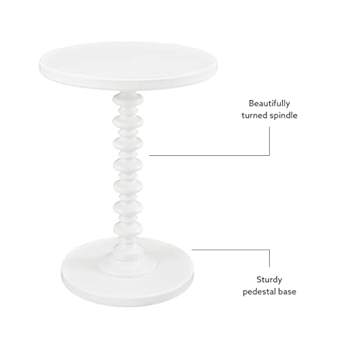 Powell Furniture Powell Round Spindle, White Table 17 x 22.25 x 17 - color: White