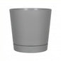 Root & Vessel Majestic Full Depth Round Cylinder Pot, Glossy Gray, 6-Inch (10060) - color: Gray, size: 6 Inch