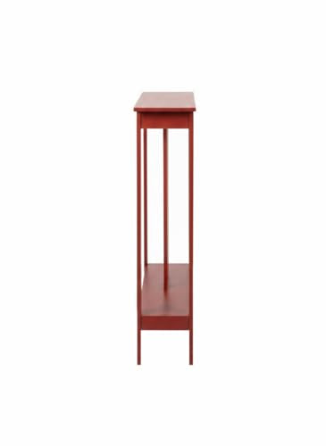 The Lakeside Collection Slim Space Saving Accent Tables 36" W x 7" D x 32" H - Antiqued Country Red - color: Red