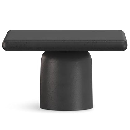 SIMPLIHOME Zachary Coffee Table 2-Piece Set - 42 inch Wide Cast Aluminum Square Living Room Tables in Graphite and Black Nickel, Contemporary Nesting Center Table Set with Flexible Style, Assembled - color: Graphite, Black Nickel, size: 21 inch, style: Ca