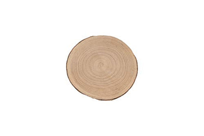 Creative Co-Op Small Paulownia Wood Pedestal with Metal Legs - color: Natural, size: 9"