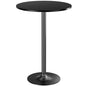 Shahoo Round Bar Table, Cocktail Table with Metal Base & MDF Top, Counter Height Pub Table for Dining Room, Living Room, Kitchen, Bar, Pub, Cafe, Black - color: Black, style: Basic