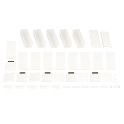 5 Tier Mobile Storage Cart, Modern White Slim Rolling Storage Cabinet with Wheels, Compact Organizer Cart for Kitchen Bathroom Bedroom Office (5 Drawer) - size: 5 Drawer