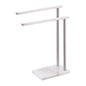 Free Standing Towel Rack Brushed Nickel 2-Tier Hand Towel Bars for Bathroom Vanity Countertop with Thicken Steady Marble Base, Stainless Steel AN7003BR - color: Brushed Nickel, size: 2-Bar