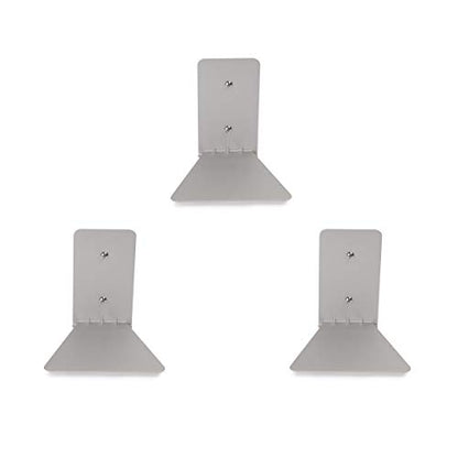 Umbra Conceal, Sturdy Metal Floating Bookshelf for Wall, Silver, Small, Set of 3 - size: Set of 3, Small