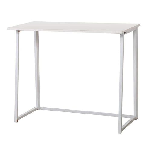 Folding Small Desk - Versatile Laptop Study Writing Table - White - Space-Saving Design - Perfect for Home Office