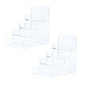 Acrylic Wallet Display Stand Purse Handbag Organizer, Clear Jewelry Riser Display Stand Purse Display Rack, Acrylic Display Shelf for Cosmetic Perfume Jewelry Sunglasses Handbag (2 PCS-4 Tier) - size: 2 PCS-4 Tier