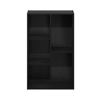 Furinno LUDER Book Shelf, 5-Cube Bookshelf, Easy Assembly Bookcase with Open Shelves, 9.4 x 19.7 x 31.5, for Living Room, Bedroom, Home Office, Darkwood - color: Darkwood, size: 5-Cube, 9.4 x 19.7 x 31.5