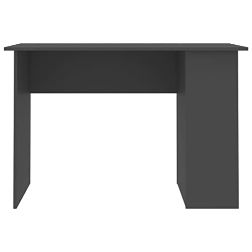 Modern Gray Engineered Wood Rectangular Desk with Ample Workspace, Durable Construction and Sleek Matte Finish for Home Office and Study Use - color: Grey