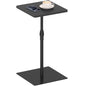 TUTOTAK Tall Side Table, Wide Top End Table, Adjustable Height Drink Table | Pedestal Table for Small Spaces, Accent Nightstand, livingroom, Bedroom, Black TB01BK097 - color: Black, size: 1 Pack, style: Square