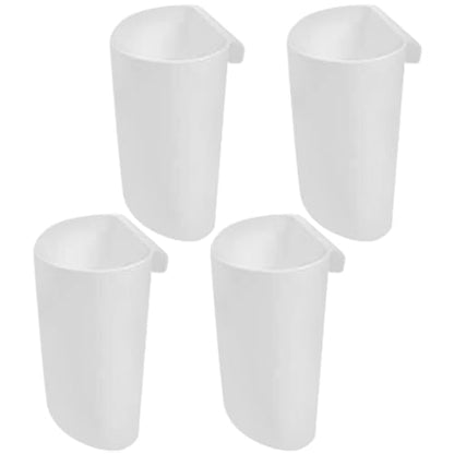 STOBOK 4Pcs Hanging Cup Holder for Rolling Cart Small Hanging Basket with Flat Bottom Cart Side Hanging Basket for Office Supplies Pencils Scissors Makeup Kitchen Storage