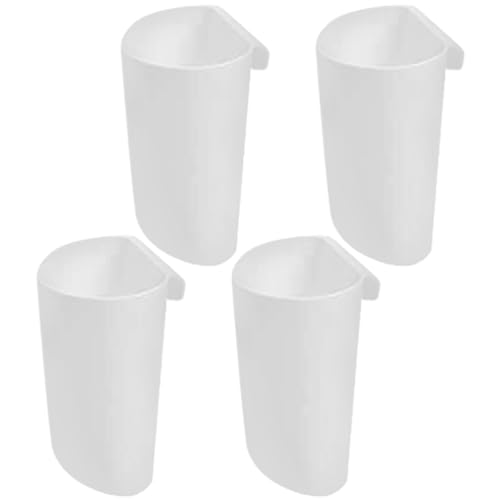 STOBOK 4Pcs Hanging Cup Holder for Rolling Cart Small Hanging Basket with Flat Bottom Cart Side Hanging Basket for Office Supplies Pencils Scissors Makeup Kitchen Storage