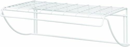 ClosetMaid 8278 18-Inch Wide Laundry Utility Hanger Shelf, White,(Pack of 6) - size: 18-inch (Pack of 6), style: Laundry shelf