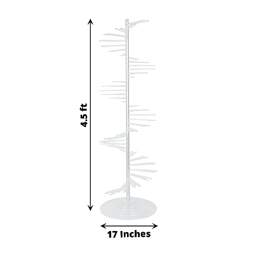 Clear 4.5 feet Spiral Acrylic Champagne Glass Flute Holder Display Stand Rack Display Wedding Party Events Reception Bar Table Home Decorations Drink Stations Supplies