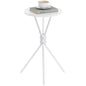 TUTOTAK Small Round End Table, Mini Side Table, Drink Table, Pedestal Table | for Small Spaces, Accent Nightstand, livingroom, Bedroom, White TB01BW098 - color: White, size: 1 Pack, style: Triangle