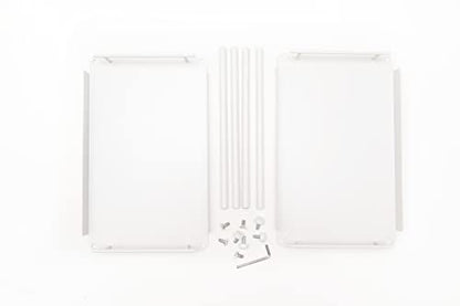 Buzzelli Company 2-Tier Standing Rack Countertop Storage Shelf, Organizer Holder - color: White