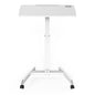 Kantek Mobile Sit Stand Laptop Cart, Adjustable Height (29"-49"), Rolling Laptop Computer Workstation 31.5" x 22", Foot Pedal Control, Steel Frame, Cup Holder, White - color: White, style: Large