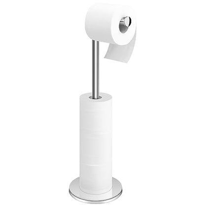 TACGEA Toilet Paper Holder Stand, Bathroom Toilet Paper Roll Holder Stainless Steel, Storage for 4 Rolls of Toilet Tissue, Silver - color: Silver