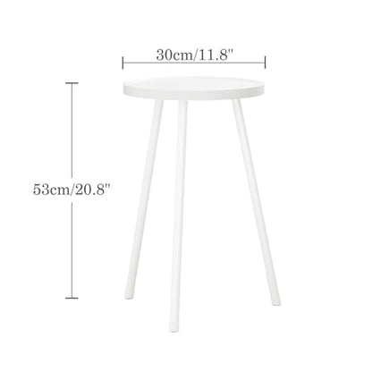 Small Couch Side Table, Drink Table, Mini Round End Table, Coffee Table, Snack Table for Small Spaces, Living Room, Bedroom, Sofa LET520W - color: White, size: 11.8 X 11.8 X 20.8 Inches