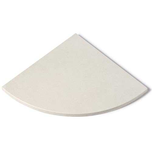 Koville Beige Natural Marble Corner Shower Shelf for Bathroom, 10'' Polished Marble Corner Shelves for Bath, Wall Mounted Stone Corner Shower Caddy, No Drilling Adhesive Shower Shelf - Rigel Yellow - color: Rigel Yellow, size: 1-Layer
