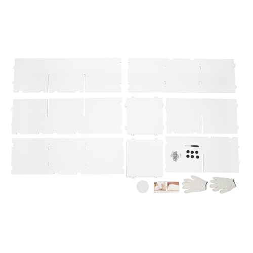 3-Tier Stepped Bookshelf, 6 Cube Storage Organizer Floor Standing Storage Shelf Modern Open Bookshelf for Home and Office (White) - size: 6 Cube L-Shaped