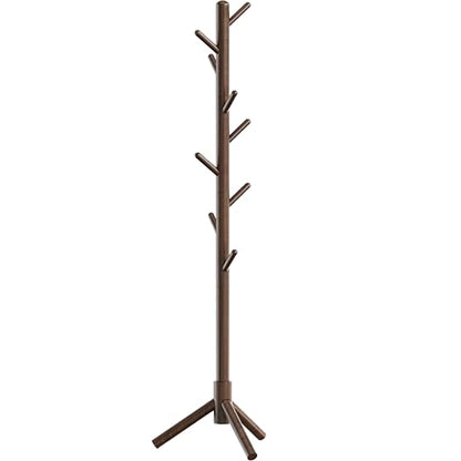 Simple Houseware Wooden Coat Rack Stand, Hall Tree with 9 Hooks, Walnut | Adjustable Tree Rack for Entryway, Hallway, Bedroom, Office - color: Walnut, style: Modern