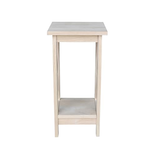 International Concepts Plant Stand, 24 inch, Unfinished - color: Unfinished, size: 12 inch W x 12 inch D x 24 inch H