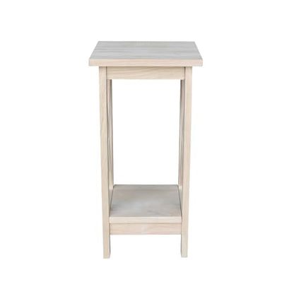 International Concepts Plant Stand, 24 inch, Unfinished - color: Unfinished, size: 12 inch W x 12 inch D x 24 inch H