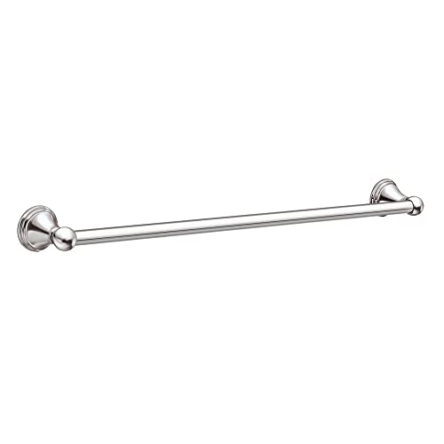 Moen Preston Collection Chrome 18-Inch Single Wall Mounted Bathroom Towel Bar, DN8418CH - color: Chrome, size: 18 Inch