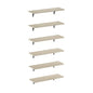 Furinno Rossi Floating Shelves for Wall Set of 6, 23-Inch Wall Shelf, Floating Shelf, Wall Mounted Shelves, for Bathroom, Bedroom, Living Room, Metropolitan Pine - color: Metropolitan Pine