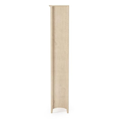 Camaflexi Shaker Style 6 Shelf Bookcase/Solid Wood / 72 inch Tall/Adjustable Shelving/Closed Back/Display Bookshelf for Living Room, Bedroom, Home and Office, Light Oak - color: Light Oak, size: 72"