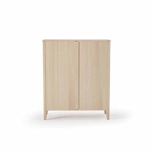Camaflexi Shaker Style 3 Shelf Bookcase/Solid Wood / 36" High/Adjustable Shelving/Closed Back/Display Bookshelf for Living Room, Bedroom, Home and Office, Light Oak - color: Light Oak, size: 36"