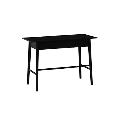 Linon Melissa Black Wooden One Drawer Writing Desk - color: Black