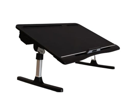 Xebec Air Desk Adjustable Laptop Lap Desk with Height & Tilt | Portable Standing Desk Converter | Foldable Bed Table with Storage Drawers & No-Slip Surface for Home Office Work