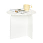 AWASEN White Side Table, Small Triangle End Table Living Room, White | Modern Accent Table with Unique Tabletop, Mini Bedside Table for Small Spaces - color: White