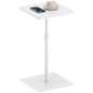 TUTOTAK Tall Side Table, Wide Top End Table, Adjustable Height Drink Table | Pedestal Table for Small Spaces, Accent Nightstand, livingroom, Bedroom, White TB01BW097 - color: White, size: 1 Pack, style: Square